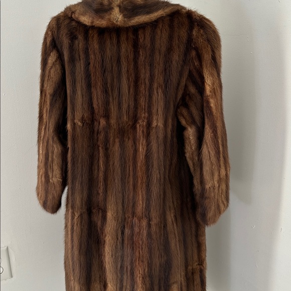 Vintage 50s Genuine Mink Fur Silk Lined Coat - Picture 6 of 11